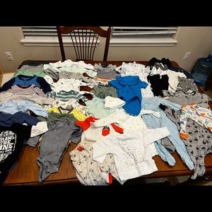 45 piece lot baby boy clothes (newborn and 0-3m)